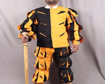 Mens Landsknecht Costume: Renaissance Medieval Outfit, German Doublet