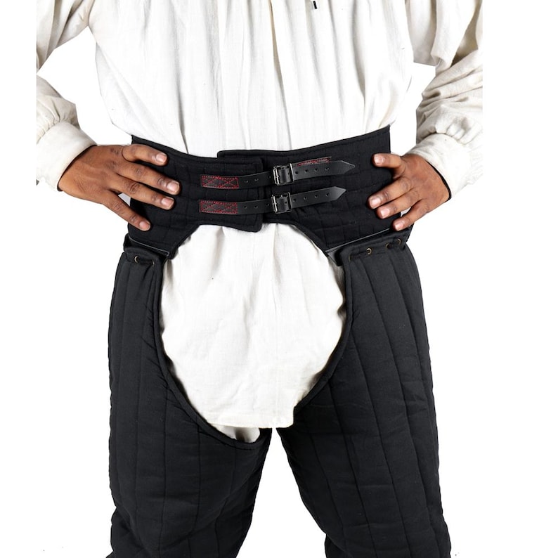 Medieval Waist Belt for Knight Costume, Leather Gambeson C-Belts, Cosplay Armor Accessory, image 6