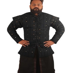 Medieval Gambeson, Thick Padded Half Length Gambeson, Padded Armor, Medieval Protection, 16th Century Costume