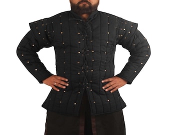 Medieval Gambeson Aketon: Thick Padded Cotton Costume Jacket