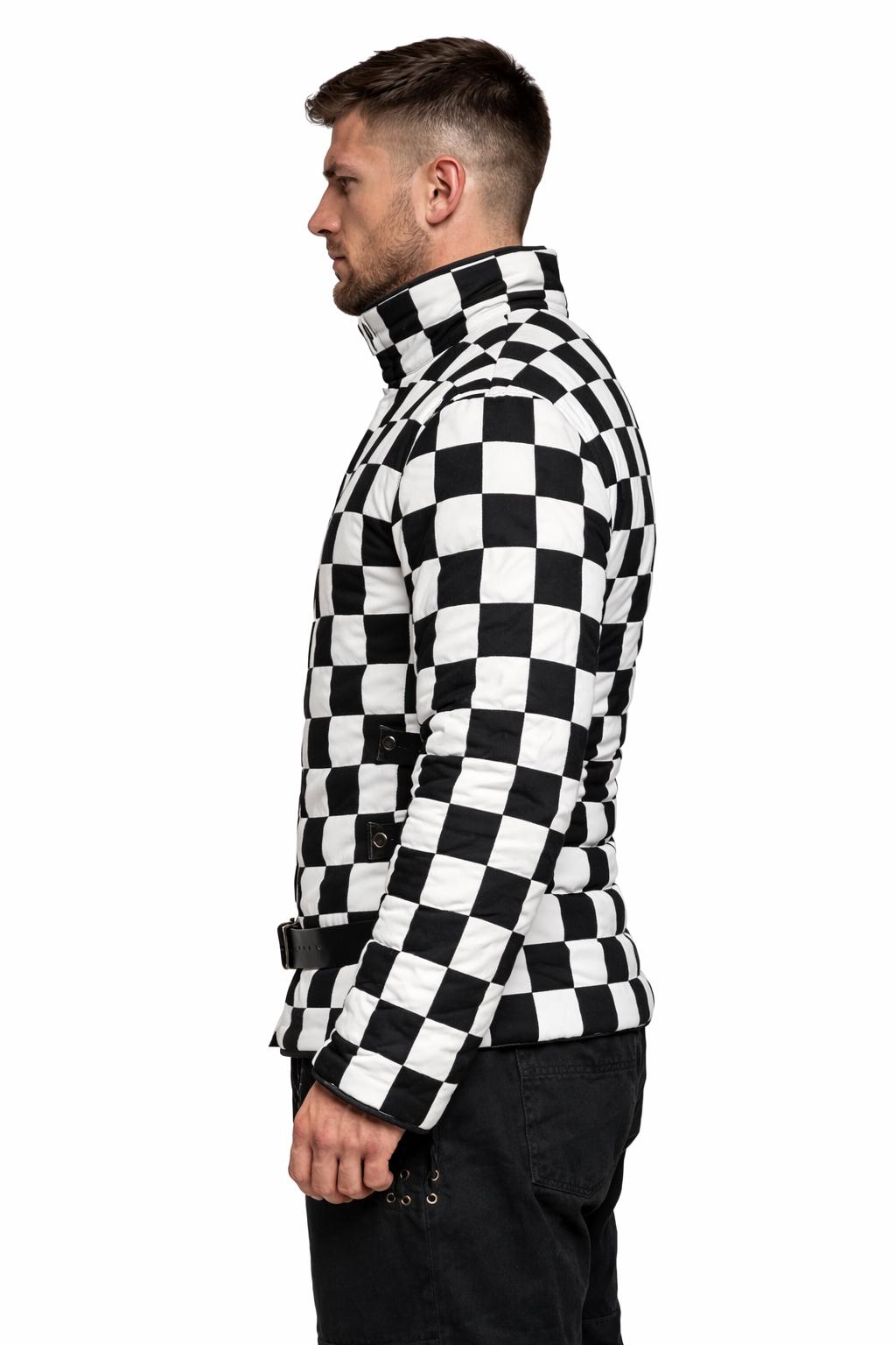 Sca Jacket SCA Medieval Gambeson, Padded Armor Jacket, Black & White HEMA Tunic ...