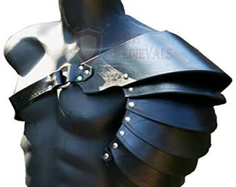 Articulated Pauldron Cosplay Genuine leather shoulder for medieval cosplay n renaissance fair