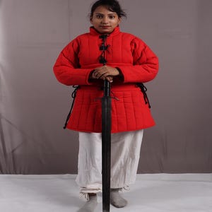 Female Gambeson, Padded Quilted Medieval Costume, Viking Armor, Renaissance Clothing, SCA , Medieval Protection, Handmade Historical Dress