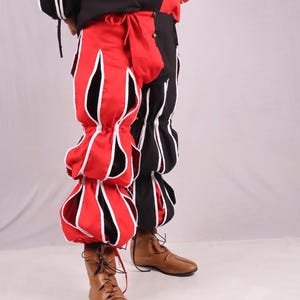 Landsknecht Pants, Landsknecht Doublet Hosen with White Trimming for Men, Renaissance-Legging, 16th Century Historical Pants