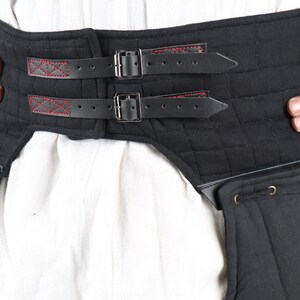 Medieval Waist Belt for Knight Costume, Leather Gambeson C-Belts, Cosplay Armor Accessory, image 7