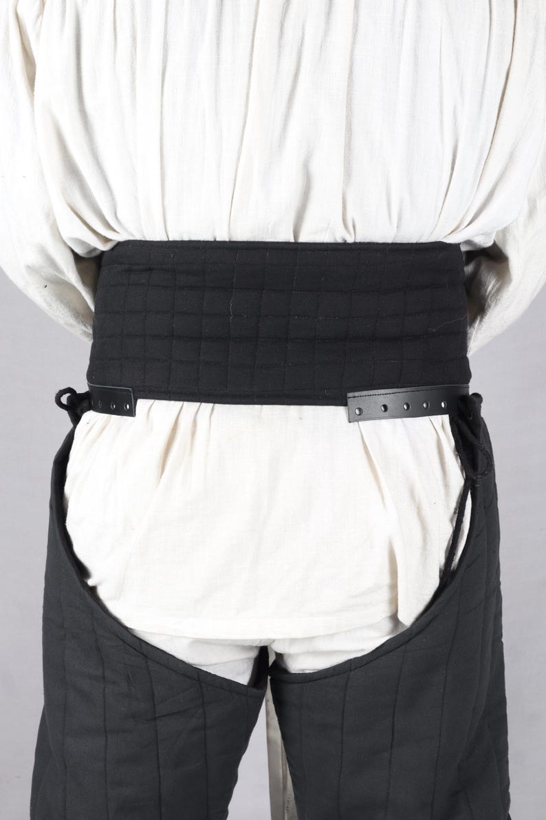Medieval Waist Belt for Knight Costume, Leather Gambeson C-Belts, Cosplay Armor Accessory, image 4