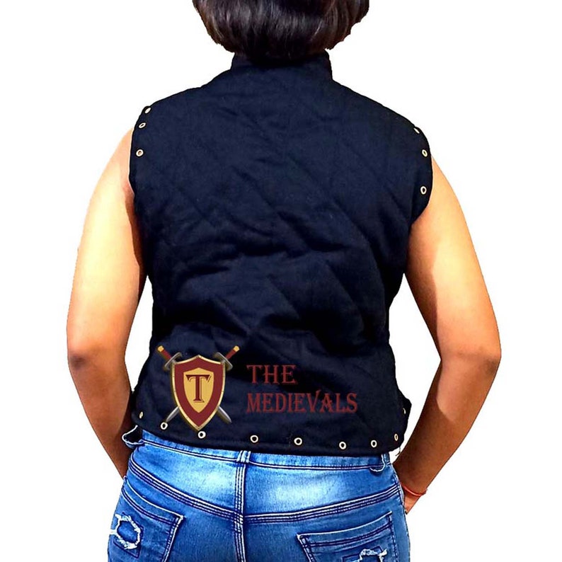 Medieval FEMALE Vest Gambeson padded Costumes dress shirt under sca armor Aketon