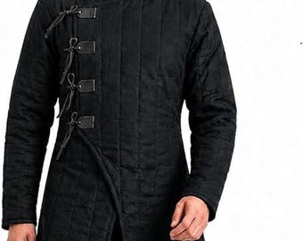 Medieval Padded Gambeson, Cotton Renaissance LARP Costume with Custom Sizes