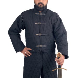 Aketon, Medieval Costume, Padded Gambeson, Viking Clothing, Full Length Gambeson, Renaissance Clothing