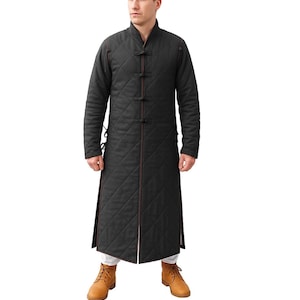 Witcher Costume, Quilted Long Gambeson, Medieval Protection, Cosplay Dress Sizes Small to 3X Large
