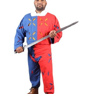 Renaissance Costume, Landsknecht Clothing with Chemise for men, Renfair Clothing, Landsknecht- Wamshemd, 16th Century Doublet Clothing