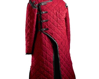 Full Length Padded Gambeson, Medieval Knight Armor, Renaissance Clothing, Custom Cosplay Outfit, Quilted Padded Armor, Viking & SCA Armor