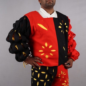 Landsknecht Wams & Hosen Renfair Costume, Woolen Doublet Costume with Chemise, 16th Century Clothing, Renaissance-Kleid