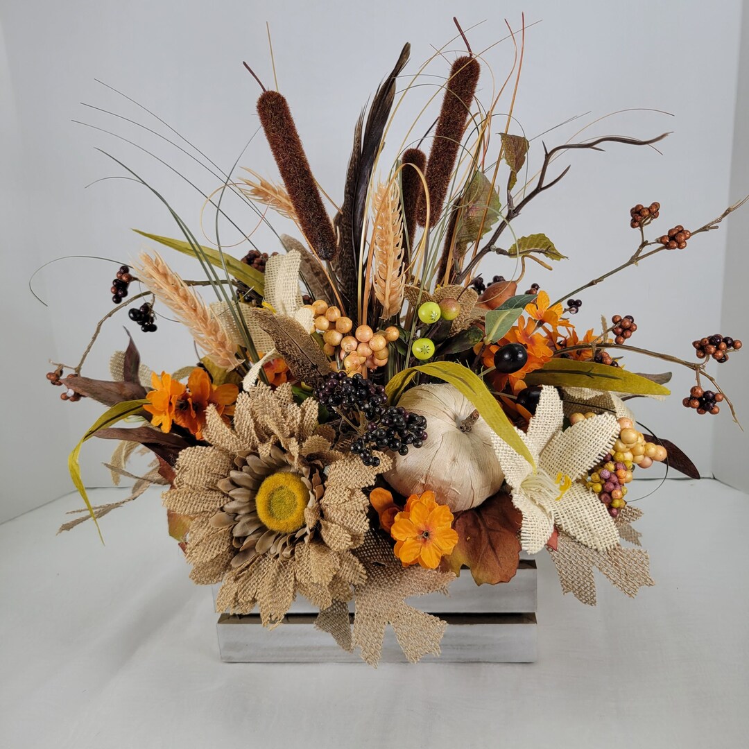 Fall Table Decor Seasonal Table Centerpiece Fall Home Decor - Etsy