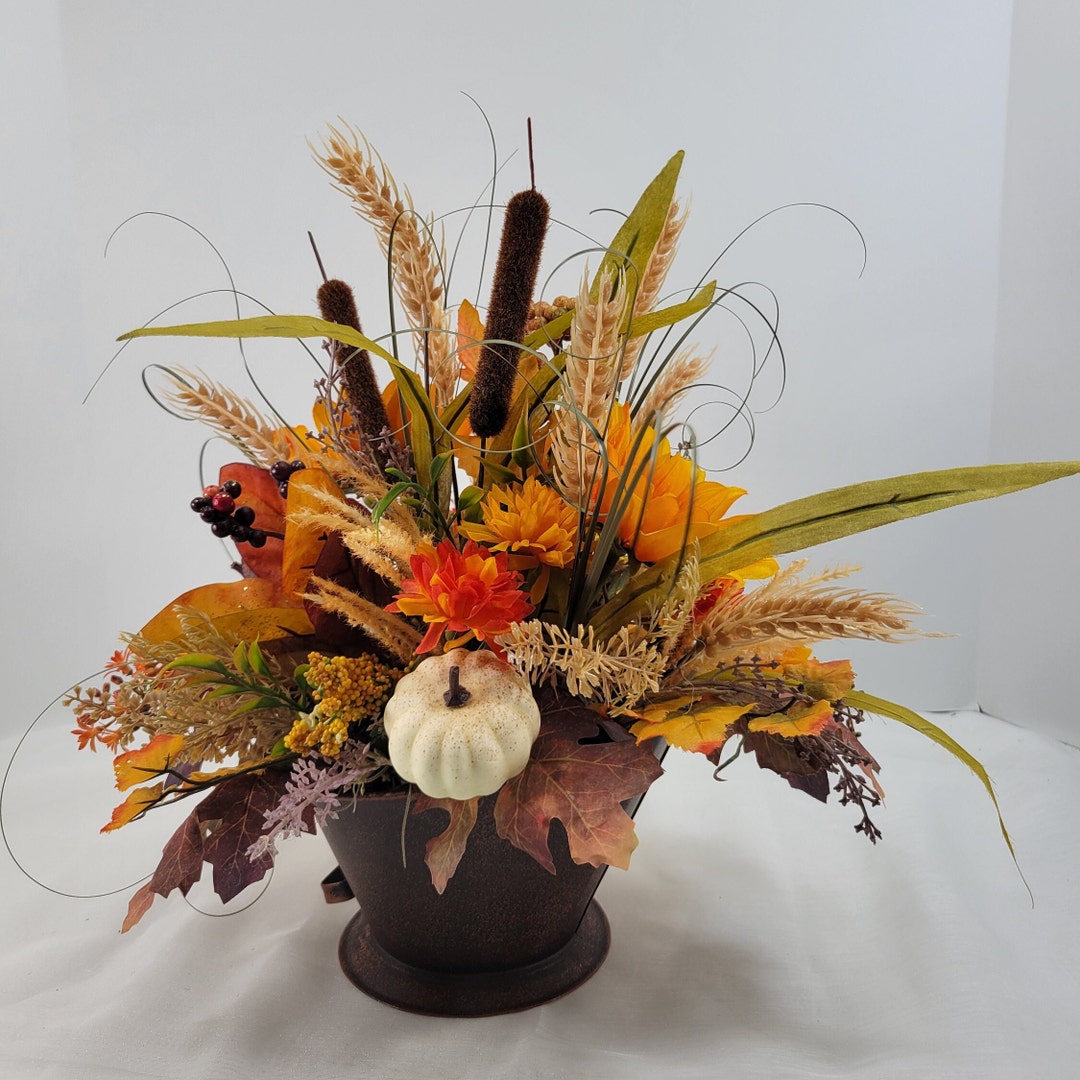 Golden Sunflowers and Pampas Grass Fall Arrangementautumn Etsy