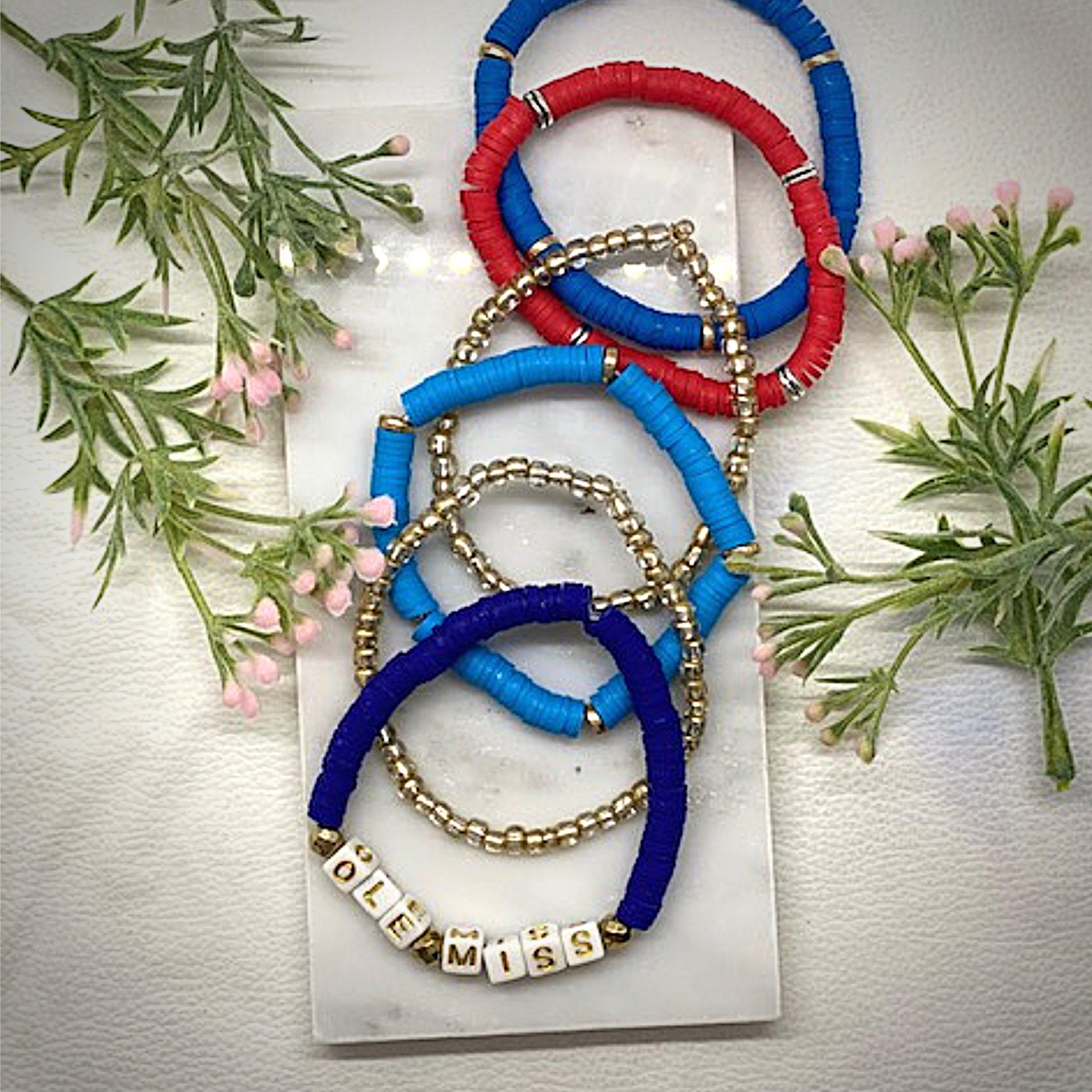 Sports Team Bracelet Beaded Bracelet with Team Colors School Etsy