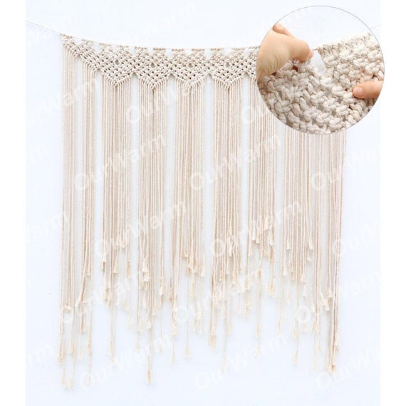 Diy Boho Rustic Wedding Macrame Curtains Wall Photo Backdrop Etsy