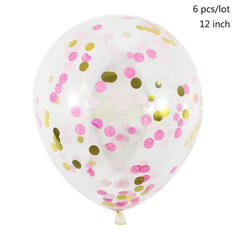 6 Pcs Lot Clear Transparent Confetti Balloons Boy Girl Etsy - balloon boys face roblox