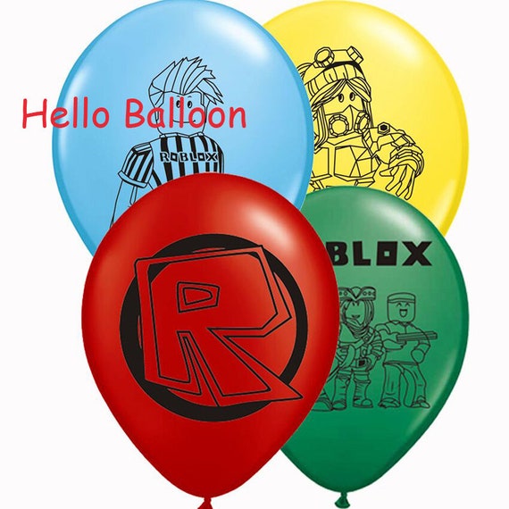 12pcs Lot Roblox Latex Balloons Birthday Party Decorations Etsy - details about 16 latex roblox balloons birthday party supplies supply decorations themed