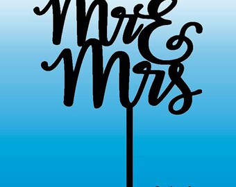 Anniversary or Wedding Mr & Mrs Cake Topper (Acrylic)