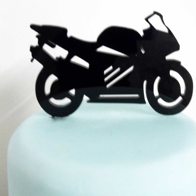 Bikers Motorbike Cake Topper Decoration Acrylic - Etsy