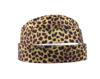 1 5//8 Rainbow Leopard Animal BTY COMBINED SHIPPING GROSGRAIN RIBBON 1.5
