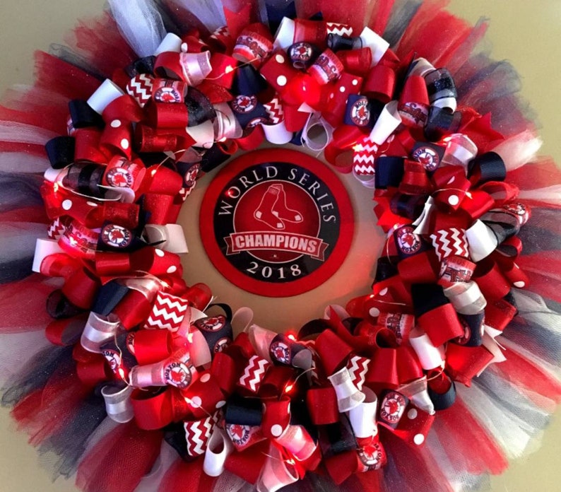 1.5 Boston Red Sox Ribbon Patriotic Team Favorite Etsy
