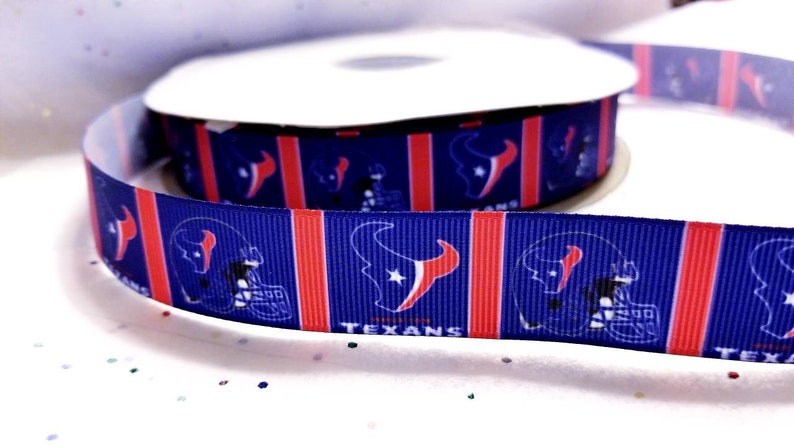 Houston Texans 5//8/" wide grosgrain ribbon 5 yards listing