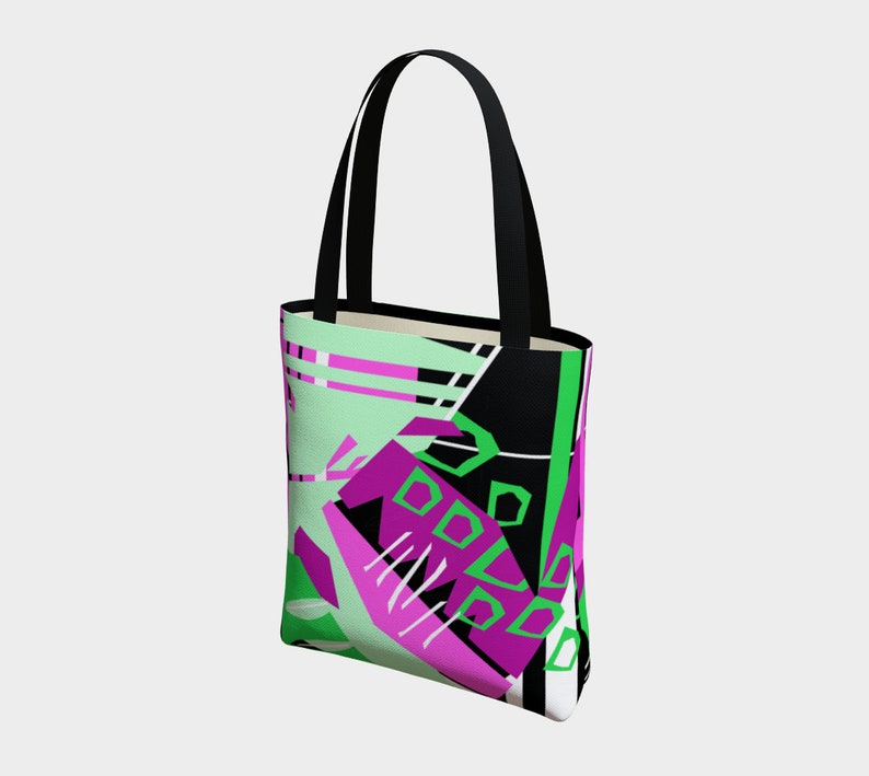 Modern|Geometric|Abstract|Purple|Reusable Tote|Book Bag|Shopping Bag|Grocery Bag|Gym Bag|Gift For Her|Lined or Unlined|Double Handle