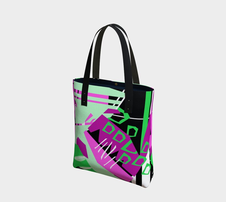 Modern|Geometric|Abstract|Purple|Reusable Tote|Book Bag|Shopping Bag|Grocery Bag|Gym Bag|Gift For Her|Lined or Unlined|Double Handle