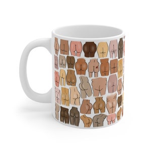 Buttmok, buitmok, keramische mok, magnetronveilige mok, koffiemok, cadeau voor hem, cadeau voor haar, grappige koffiemok, body positive, propcadeau, lattemok