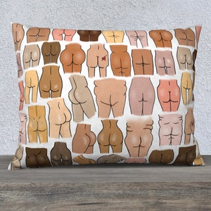 Body Positive,Butt Pillowcase,Butt Design Art,LGBTQ Home Decor,Gay Friendly Home Decor,Dorm Room Decor,26 X 20 Size,Funny Pillow,Funny Gift