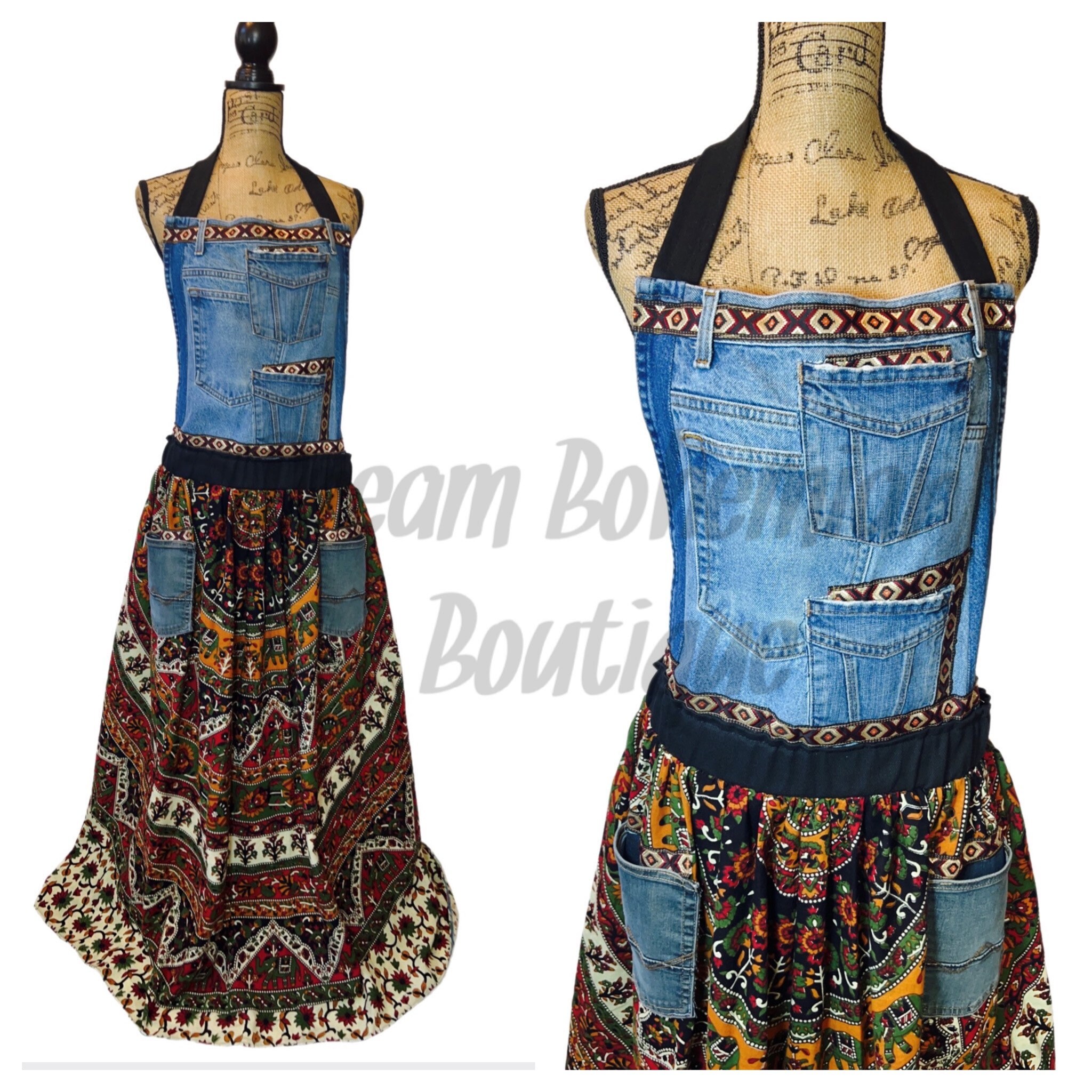Maxi Denim Bib Overalls Dress Boho Floorlength Overalls Etsy