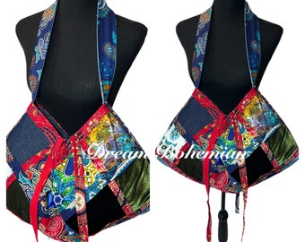 Duża torba typu patchwork w stylu boho