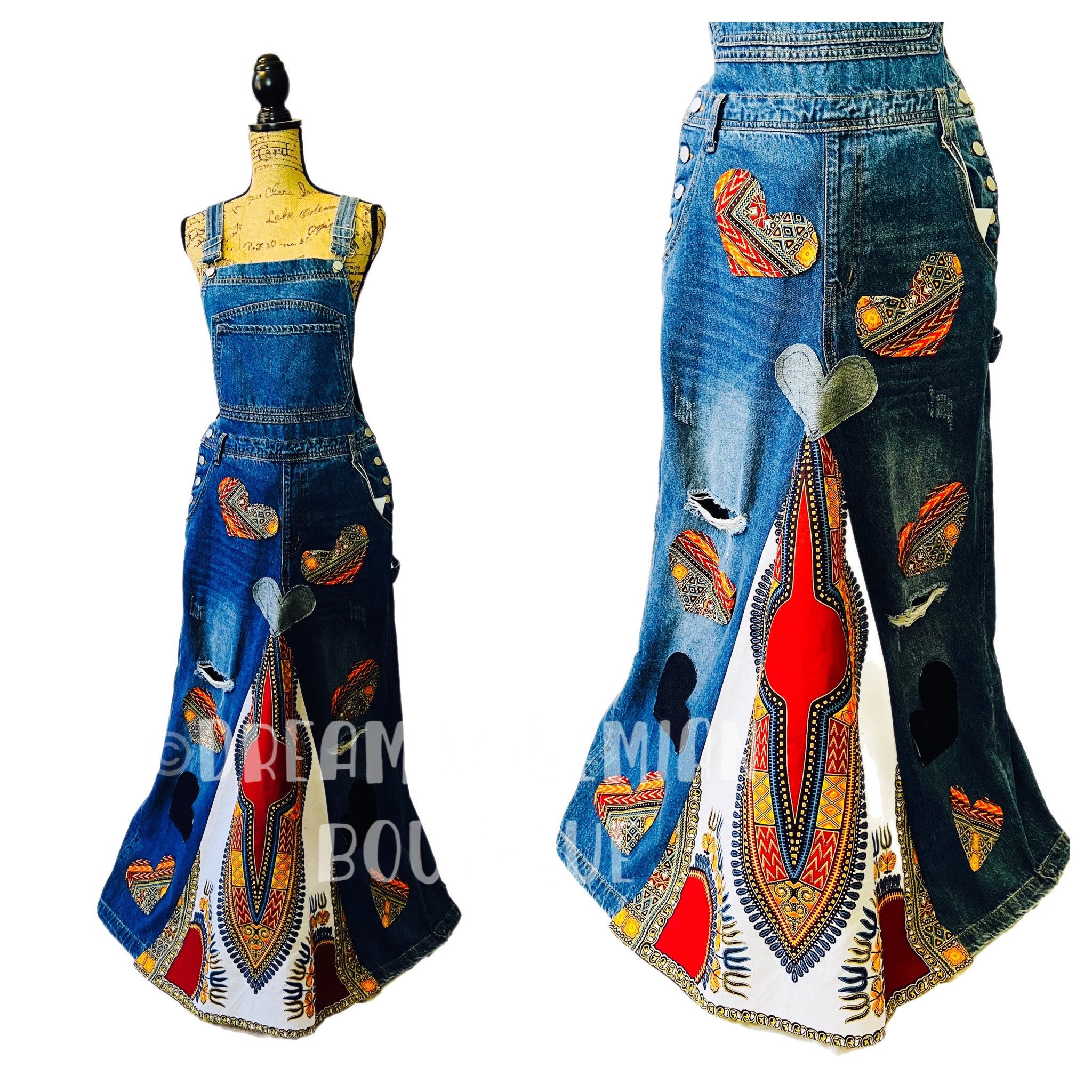 17+ Patches Of Denim Mini Dress