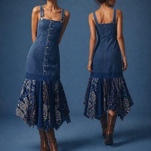 alexis rochelle beaded midi dress Recycled Denim Poshmark