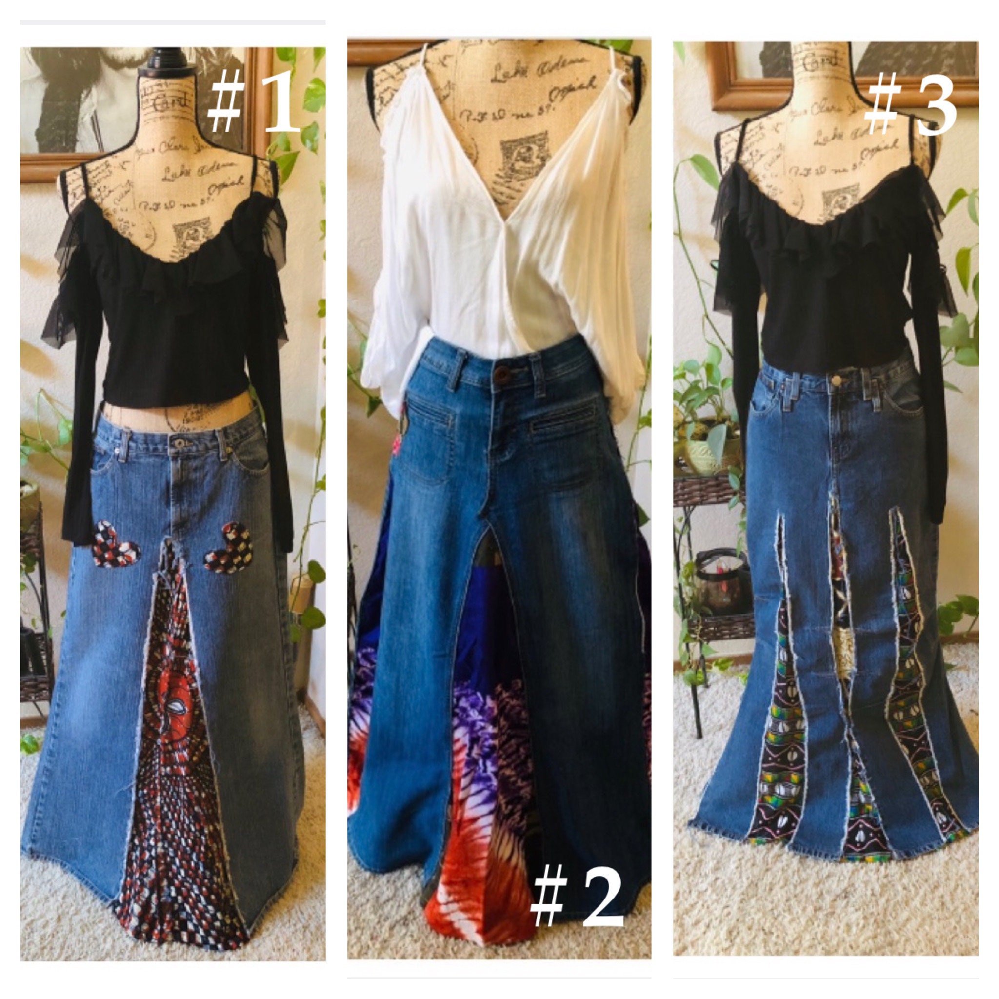 Plus size long denim skirts in india sale