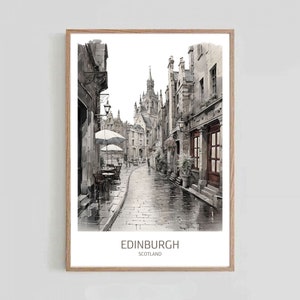 Impressão de Edimburgo/poster de viagem de Edimburgo/presente de viagem da Escócia pôster para impressão/presente de aniversário Impressão de Edimburgo, arte de impressão de viagem escocesa
