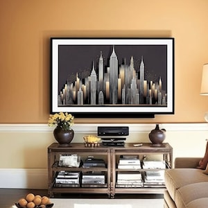 Samsung TV フレームアート: ニューヨークシティスカイライン 4K セット (デジタルダウンロード) 画像 2