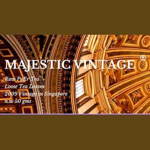 Sheng PuEr Tea MAJESTIC VINTAGE® 2009 loose leaves 50g with stainless steel filter