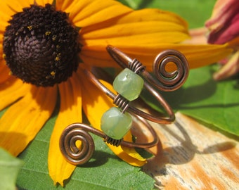 Birthstone wire rings with genuine gemstones