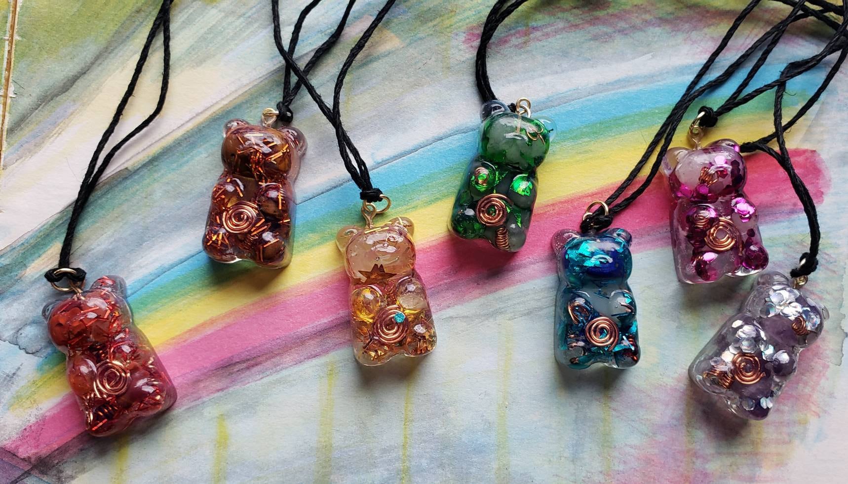 Kids Gummy Bear Orgonite Necklace