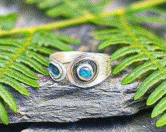 Anillo de Malaquita, Plata de Ley 925, Joyería Boho, Anillo de Piedra Verde, Anillo para Ella, Joyería Artesanal, Joyería Elegante, Joya Boho