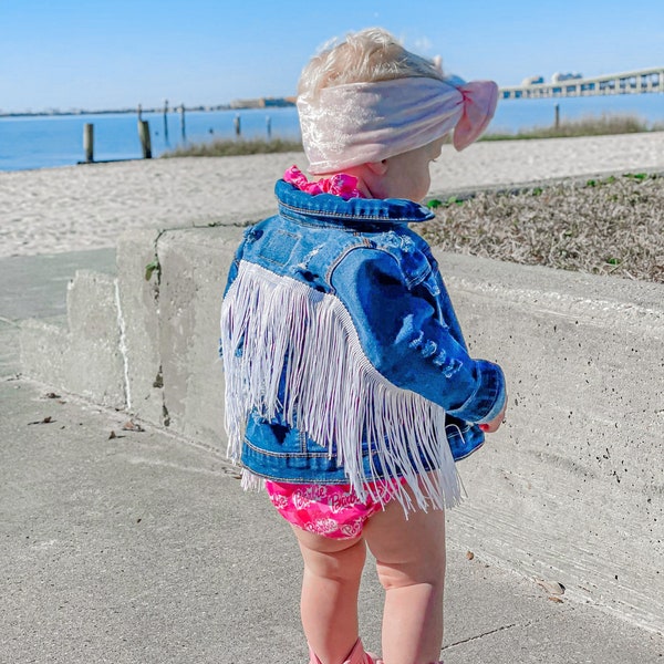 The Harlan Toddler Distressed Fringe Jacket