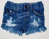 Distressed Shorts Baby Toddler Kids Denim Fringe