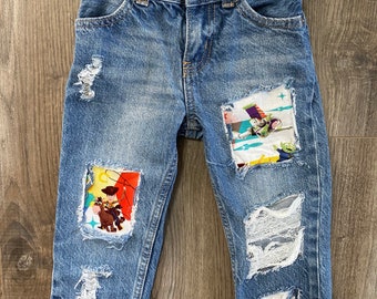 Distressed // Kids Jeans // Patched // Toy Story