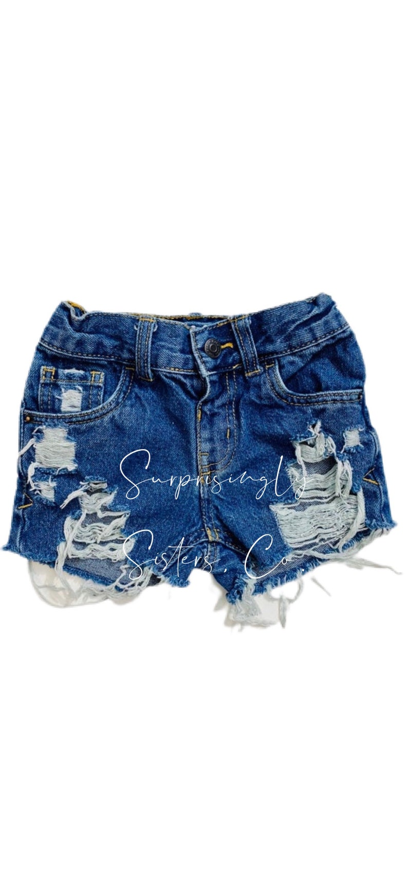 Distressed Toddler Denim Shorts // Girls // Toddler Fashion // Heavy Distress 