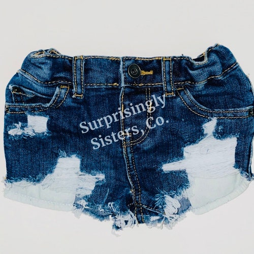 Distressed // Shorts // Baby // Toddler // Kids // Denim // Etsy