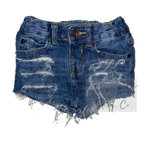 infant distressed shorts