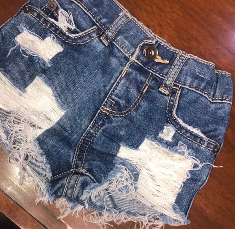 Baby // Toddler // Kids // Distressed // Jean Shorts Etsy